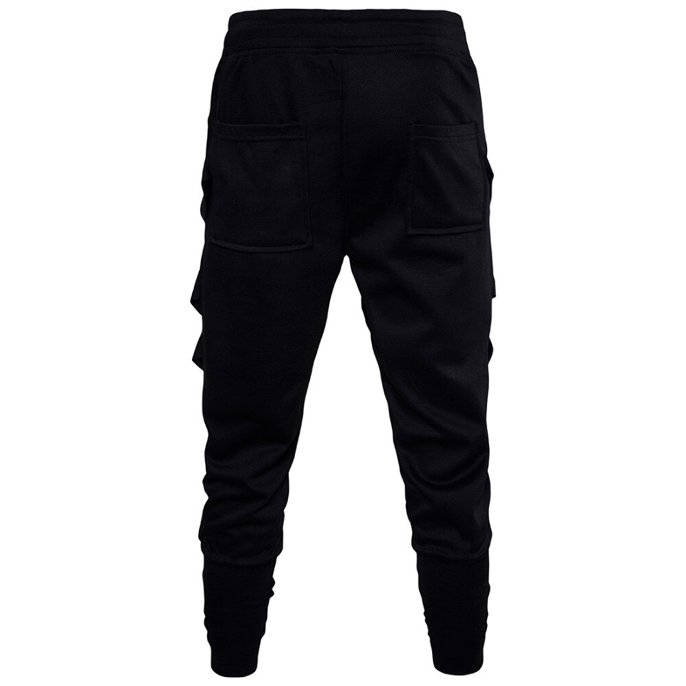 Pantalon sarouel pour homme, style Hip Hop, Baggy, Cross, Streetwear, tendance, ruban noir, jogging