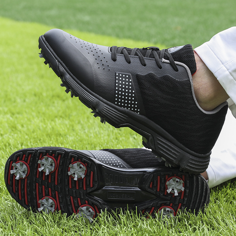 Waterproof golf shoes for men, thornless outdoor golf sports training sneakers, classic men's golf trainers 14 size e 13