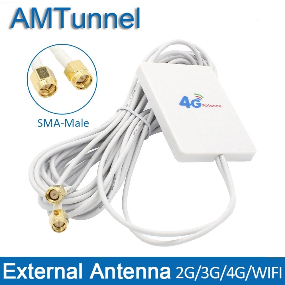 4G Lte Pannel Antenne Wifi 4G Antenne 3M TS9 Sma Mannelijke CRC9 Connector Voor Huawei 3G 4G Lte Router Modem Antenne Zte Router: SMA male connector