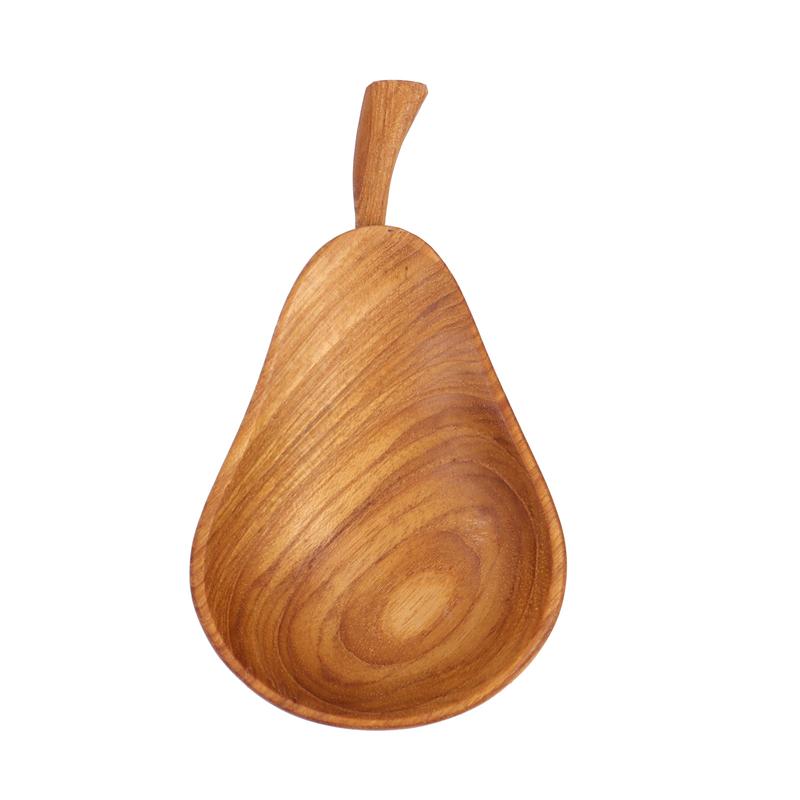 Wooden Sauce Dish Practical Sauce Dish Restaurant Pear-shaped Sauce Plate