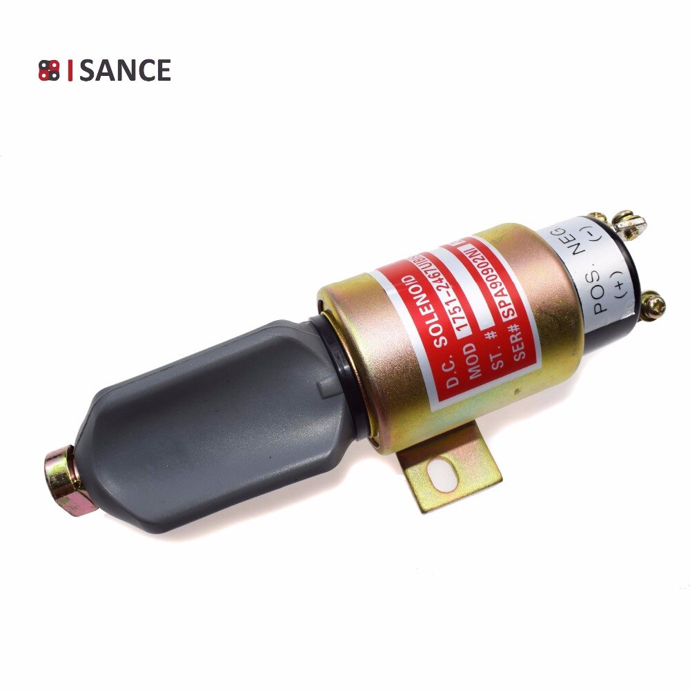 ISANCE Fuel Stop Shut Off Solenoid Valve For Cummins 24V VDC OE# 1751-24E7U1B1S5A , SA-3766-T