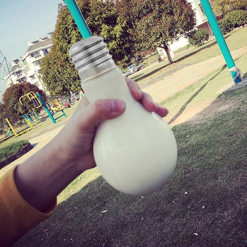 400ml 500ml led glödande glödlampa vattenflaska plast kort söt mjölkjuice glödlampor kopp bärbar fashionabel flaska