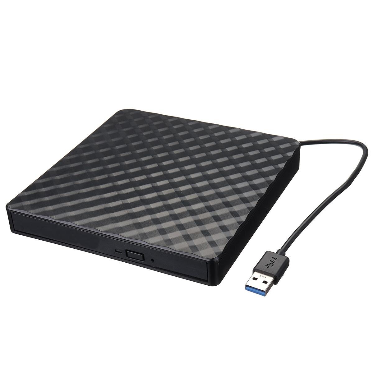 USB 3.0 Slim External DVD RW CD Writer Drive Burner Reader Player Optical Drives For Laptop PC dvd burner dvd portatil: black