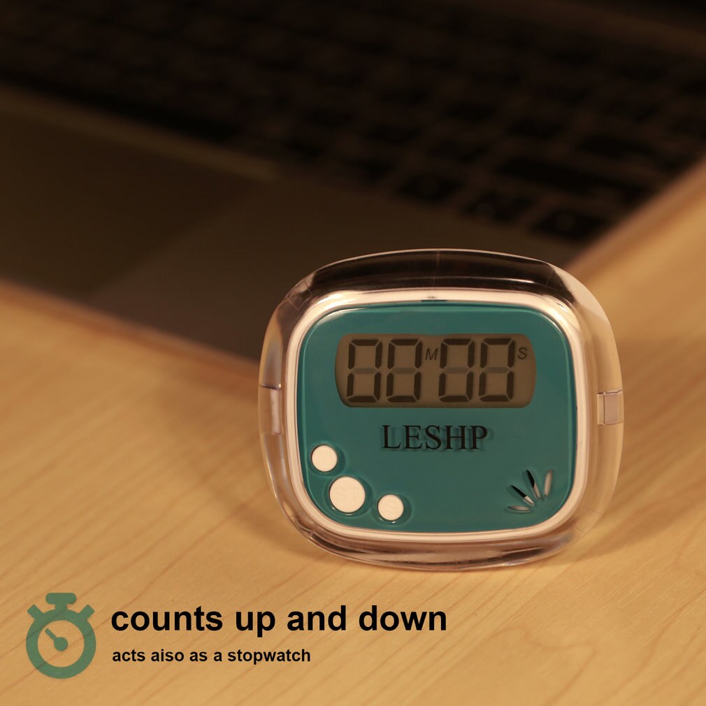 LESHP Kitchen Timer - 4 Digit LCD Display - Countdown & Count-Up - Magnetic Back - Memory Recall