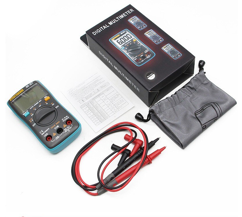 Digital Multimeter Backlight AC/DC Ammeter 6000 counts AC/DC Ammeter Voltmeter Ohm Portable Meter voltage meter: ZT101 with Box