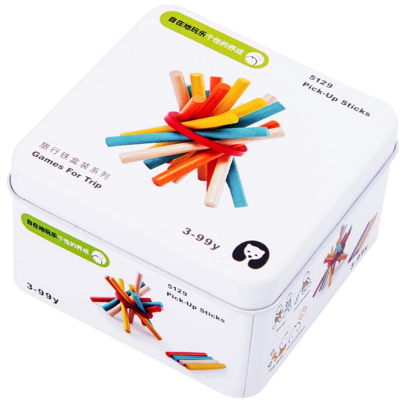 Baby Kids Cognitie Puzzels Speelgoed Peuter Ijzeren Doos Matching Game 3D Houten Puzzel Domino Gyro Sets Voor Kinderen Cognitieve: A14