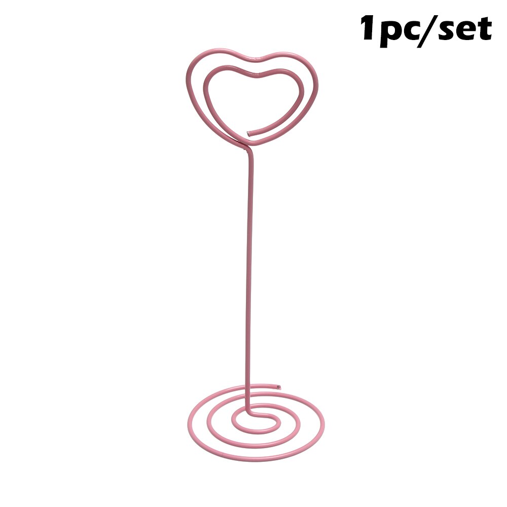 Cool Wedding Place Card Holder Cute Girl Pink Romantic Heart Swan Photo Clip Table Number Stand Wedding Supplies: Silver