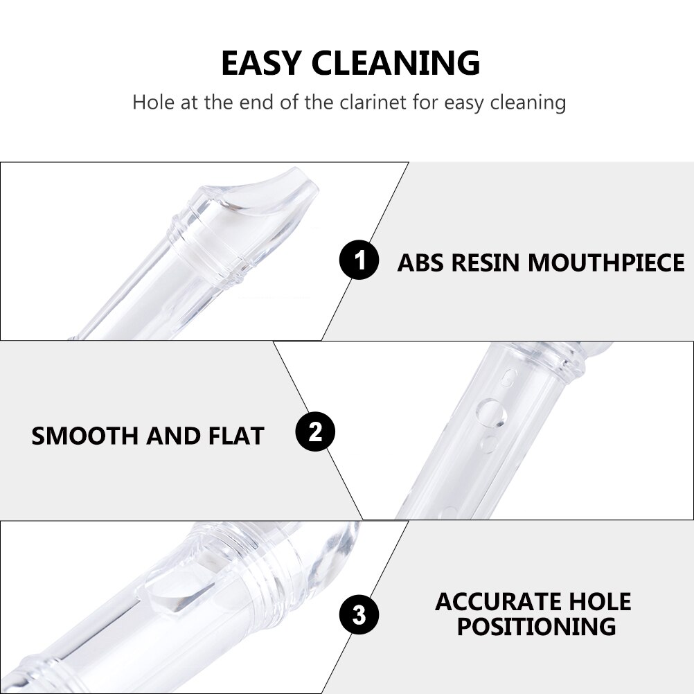 Flûte traditionnelle de clé G d'instrument d'enregistrement de 8 trous avec le manuel de tige de nettoyage