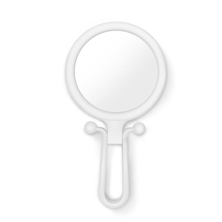 2/5/10X Magnifying Makeup Mirror Handheld Portable Vanity Mirror Folding Hand Pocket Compact Travel Mirrors Make Up Tool: White 2X