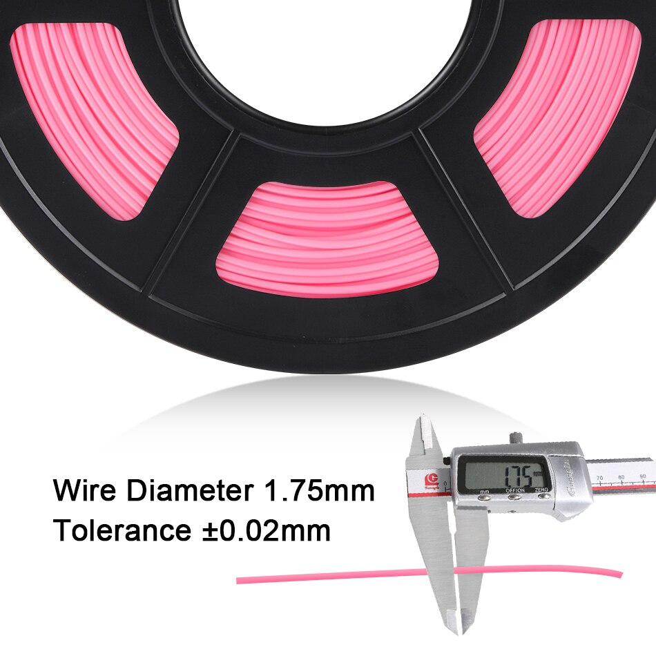 PLA Pink Filament 3D Printer Filament 1.75MM 1kg/2.2lbs Tolerance +-0.02MM for 3D Printer Plastic eco-friendly low shrinkage