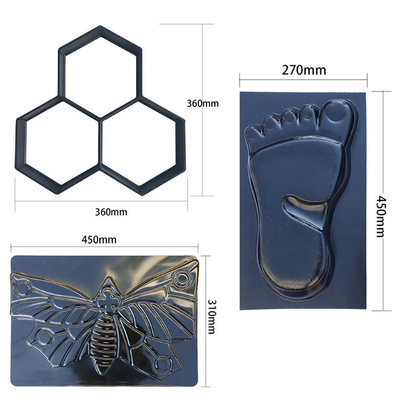 Garden Path Maker Mold Reusable Reusable Concrete Cement Stone Paver Walk Mould DIY Reusable Concrete Brick Mold