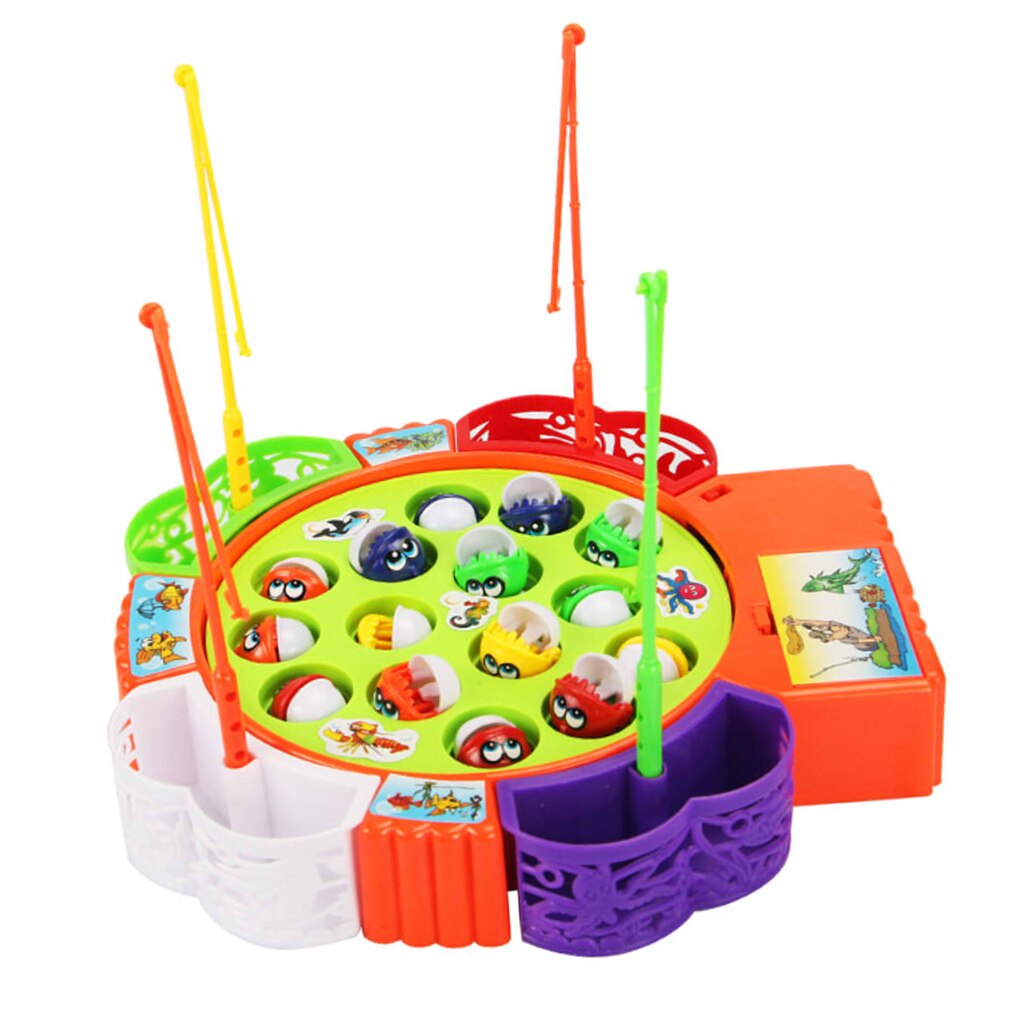 Fishing Game Musical Electric Fishing Toy with 15 Fishes, Xmas