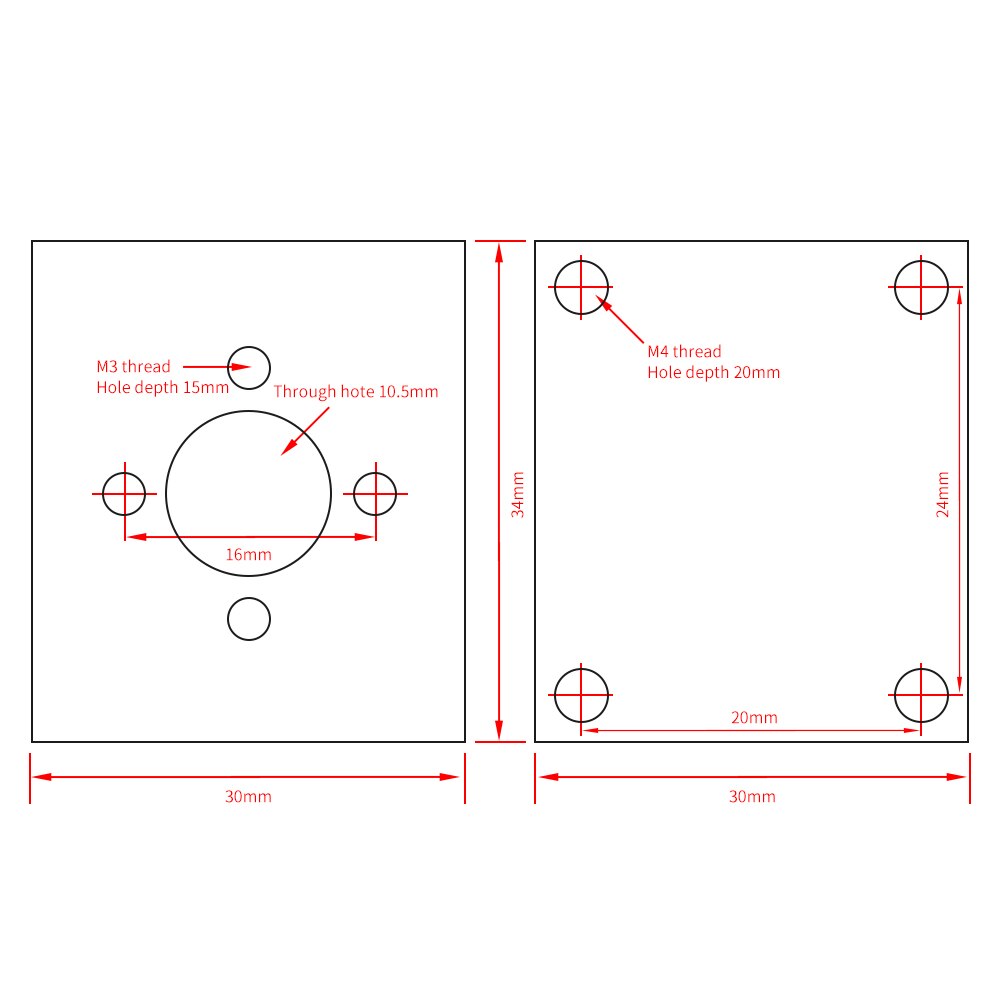 T8 Schroef Moer Conversie Zetel 3D Printers Onderdelen T8 Trapeziumvormige Noten Lood Schroef Behuizing Montagebeugel Aluminium Blok