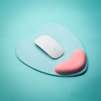 Computer Mouse Pad Ergonomic Cushion Non-slip Rubber Base Memory Foam for Office Home Computer Laptop Desktop Mouse Pads: Orange