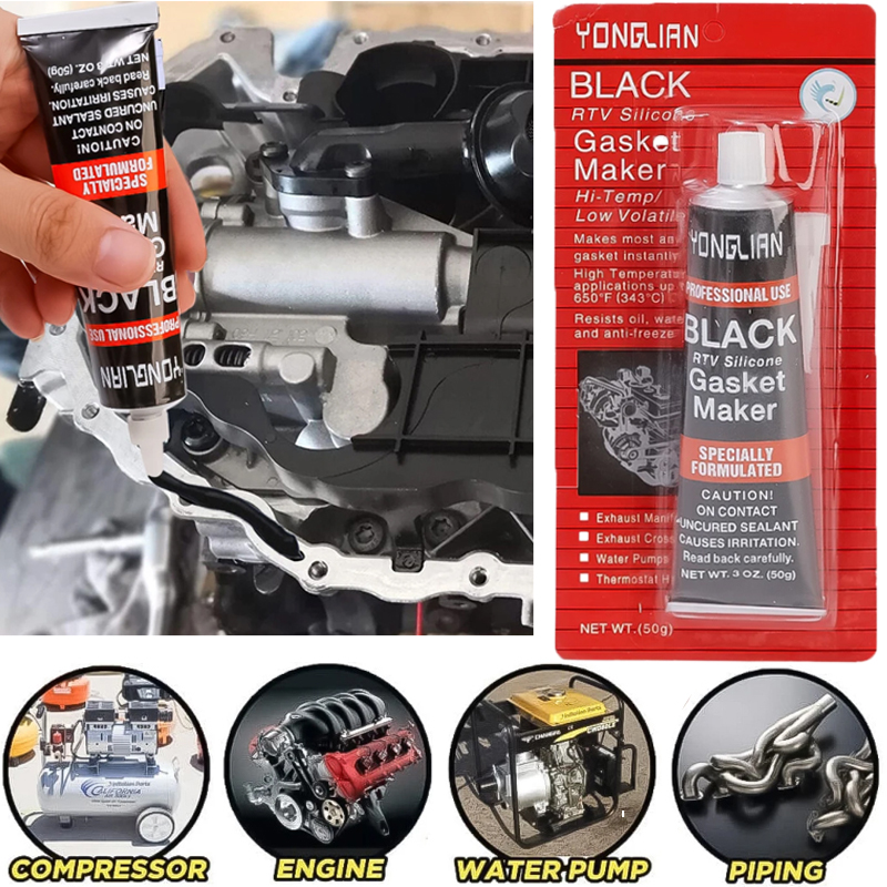 Auto Zwarte Kit Siliconenrubber Waterdichte Hoge Temperatuur Resistente Auto Pakking Kit Voor Auto Motorfiets Motor Afdichting