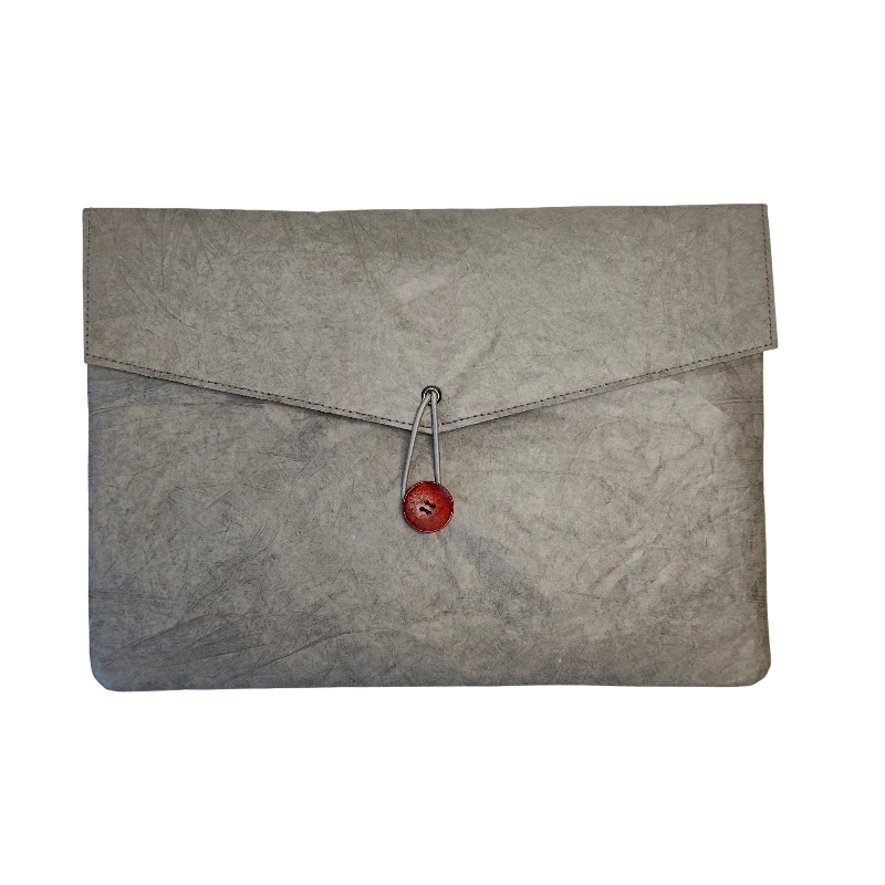 Ultralett og bærbar dupont-papirveske til nettbrett, beskyttelsesetui til ipad, oppbevaringsveske til kindle, forretningsveske, multifunksjonell dokumentoppbevaringsveske: 13 " / Grå