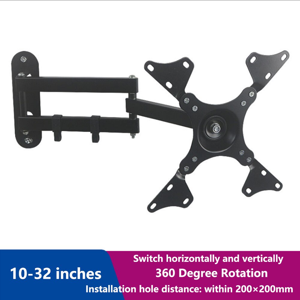 Ixur Geschikt Voor 10-32 Inch Lcd Computer Monitor Wall Mount Draaibaar/Intrekbare Display Wall Bracket: S28-X200