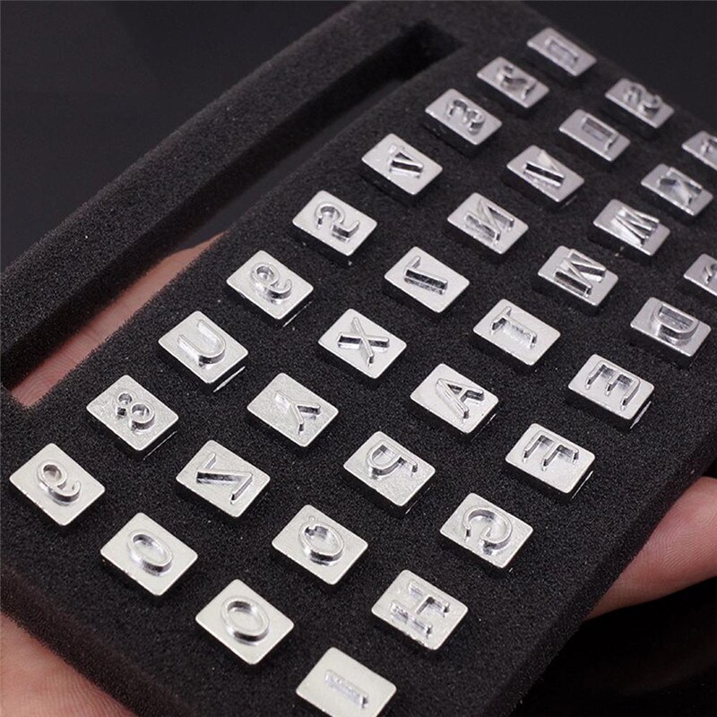 27 Stks Metalen Brief Stempels Punch Set, Stempelen Voor Leathercraft