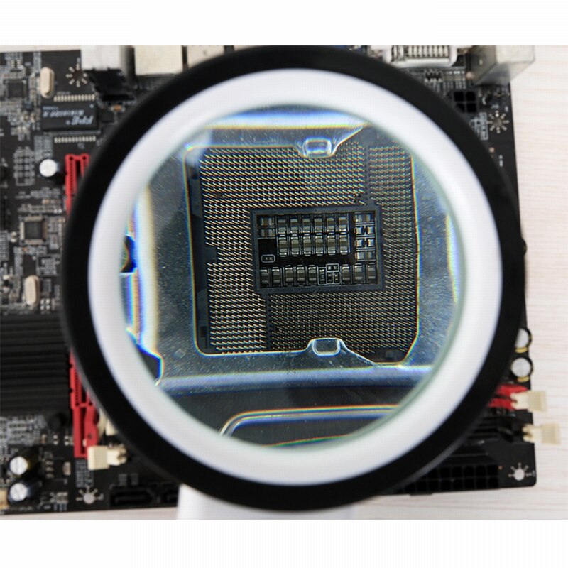 30 X 12 LED Lights High Magnification Magnifying Glass Double Lens Upgraded Magnifier Lamp Making Handicrafts Magnifying Glass