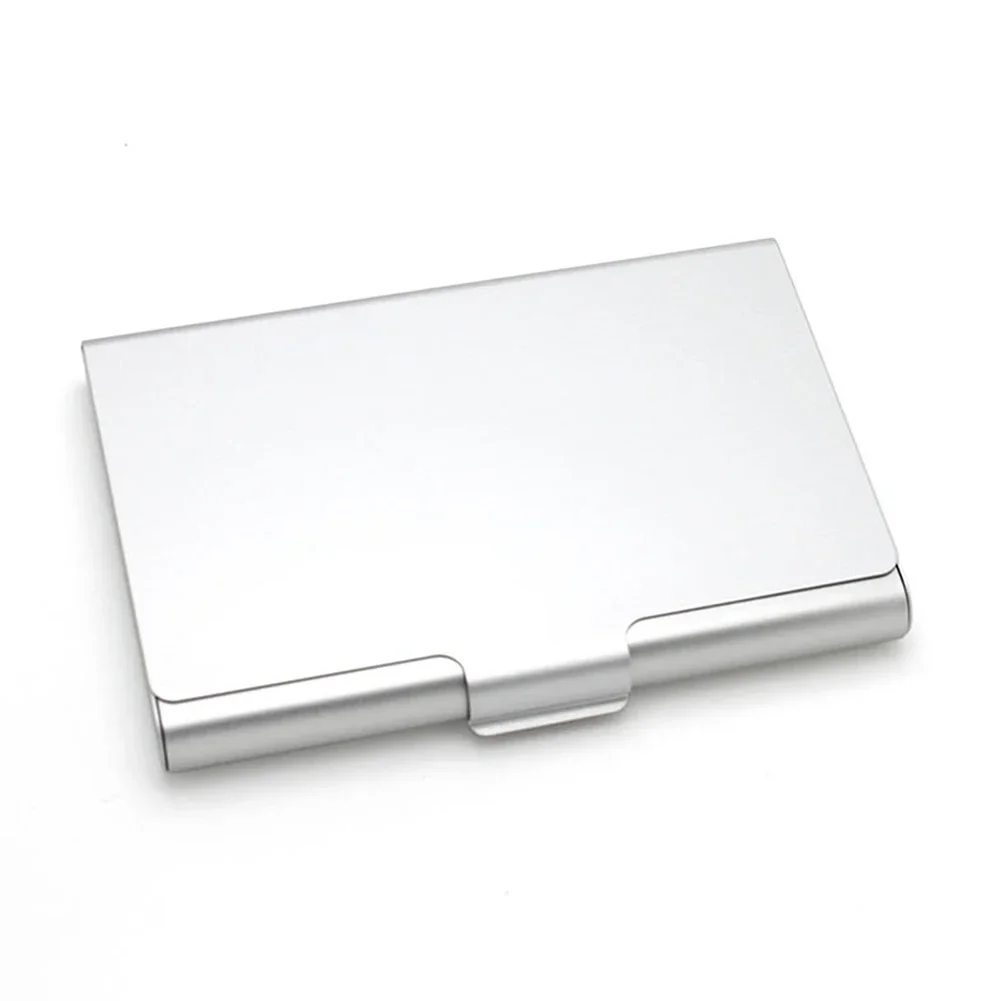 Visitekaarthouder Creditcardhouder Aluminium Kaarthouder Box Cover Heren Visitekaarthouder Kaart ID-kaarthouder: Donkergrijs