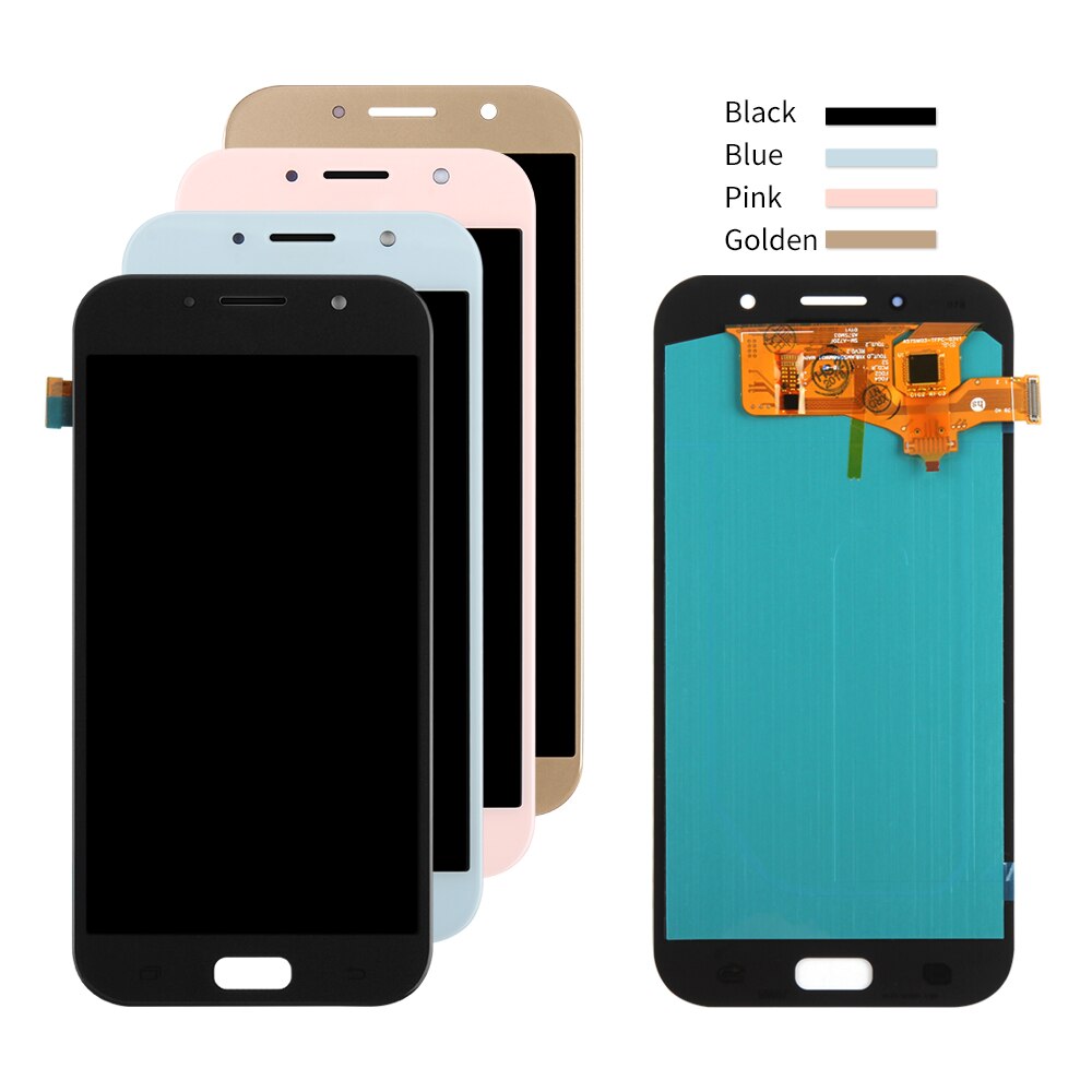 100% Oled/Ips Lcd Voor Samsung Galaxy A7 A720 A720F SM-A720F Lcd Touch Screen Digitizer Vergadering Voor sm A720 Screen