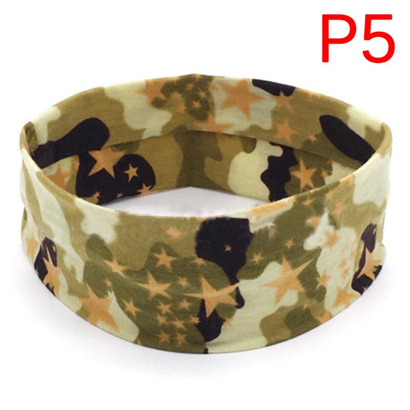 Diadema deportiva Floral de camuflaje suave para el sudor, la cabeza para banda para Yoga, correr, tenis, pañuelo de cabeza de silicona antideslizante, 20x6CM: P5
