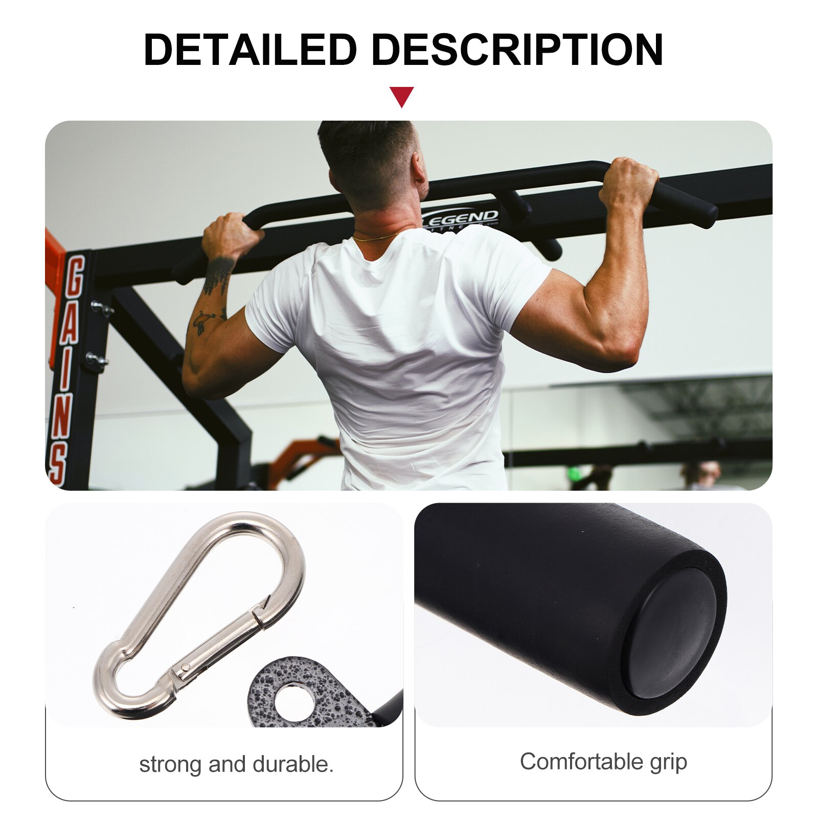 1 set Muscle Tension Bar Sturdy Exercising Rod Muscle Strength Training Tool