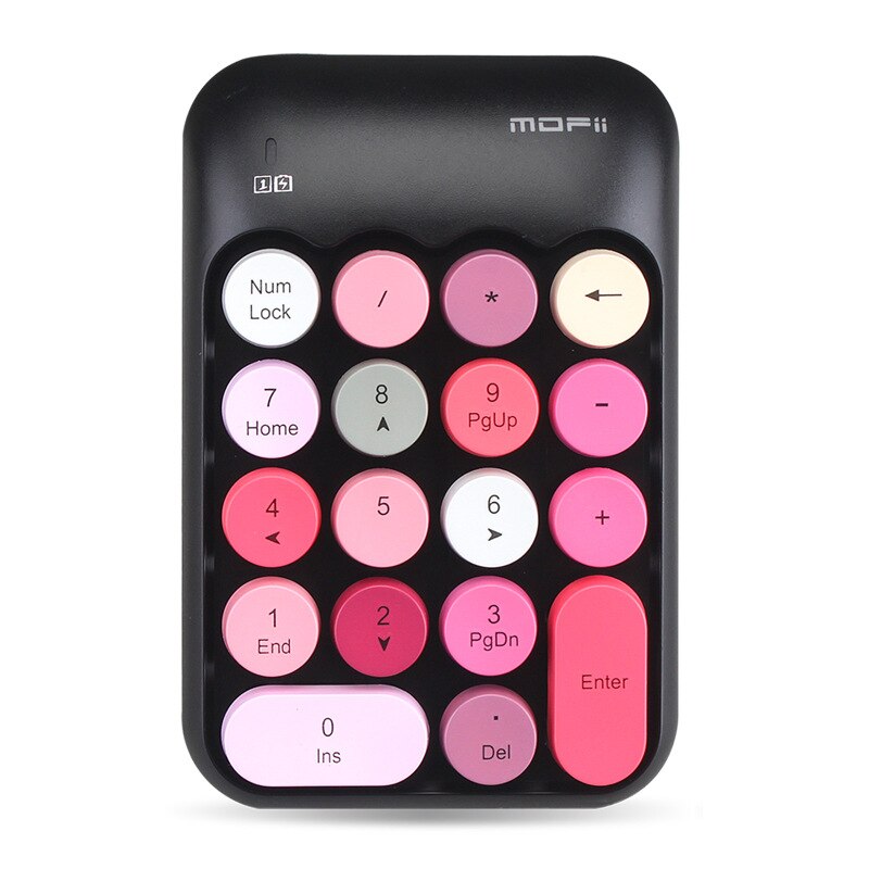 Wireless Tastatur Maus Kit für Notebook mit Freies Maus Pad 1600DPI Drahtlose Maus Retro Punk Bunte 84 Runde Schlüssel tastatur