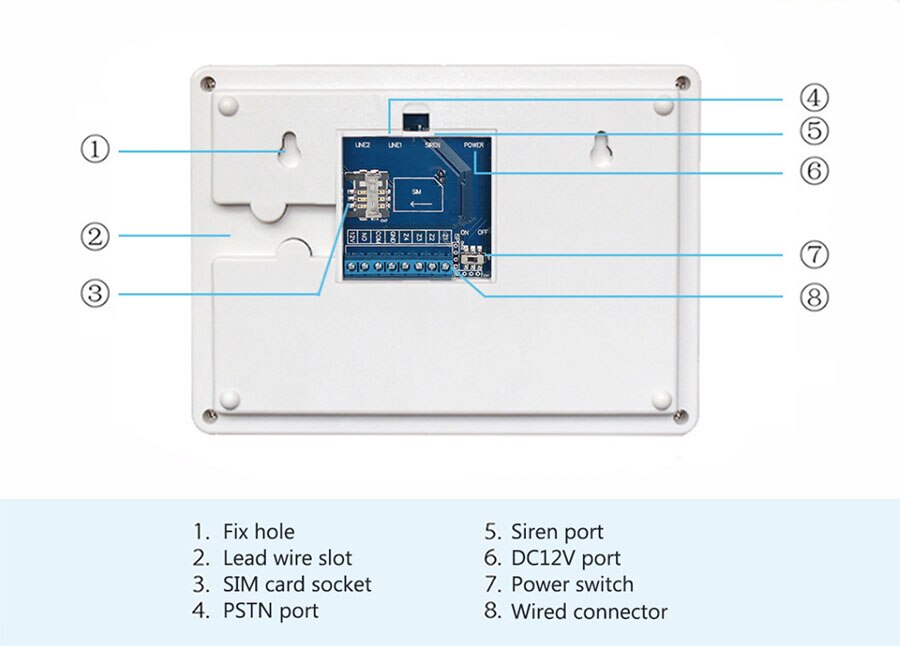 Sgooway LCD de sistema de alarma gsm sms pstn inalámbrico de seguridad para el hogar con control IOS y Android