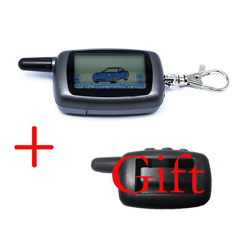 Two way LCD Remote Control Key Fob Silicone Key Case Cover for Russian Version Starline A6 Two Way Car Alarm System