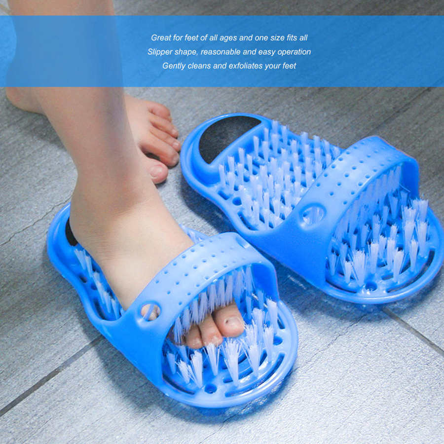 Bathroom Slipper Shower Bathroom Foot Massage Cleaning Slipper Feet Exfoliating Cleaner Suction Slippers Brush