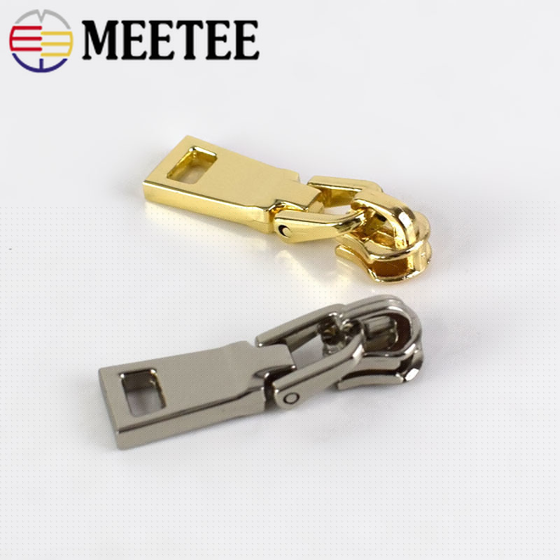 10 kpl jousilukkoa 3#  vetoketjun liukusäädintä metallisille vetoketjullisille takeille vaatteiden vetoketjun korjaussarja vetoketjun vetimet tee-se-itse-laukkujen ompelutarvikkeet