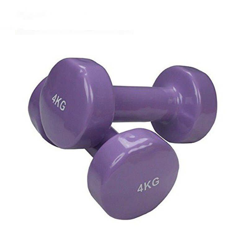 Factory Direct Selling pvc pvc Coated Dumbbell Women's Small Dumbbell Flat Aerobics Dumbbell Gym