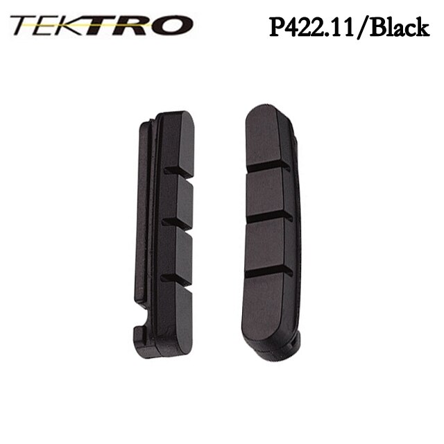 TEKTRO P422.11 patins de frein de vélo de route pour jante en aluminium chaussures de frein en caoutchouc remplacement C étriers bloc de Dissipation thermique: P422.11 black