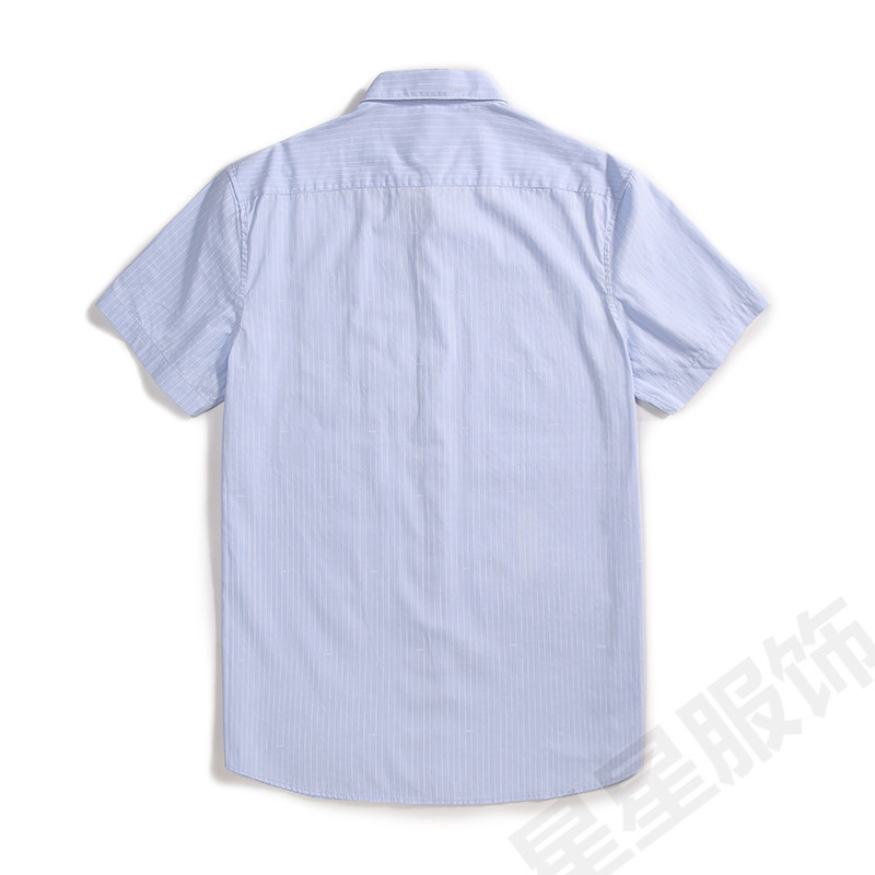 plus size 8XL 6XL 5XL 7XL men shirt short sleeve striped work shirts mens social dress shirts white male Formal Business Shirt