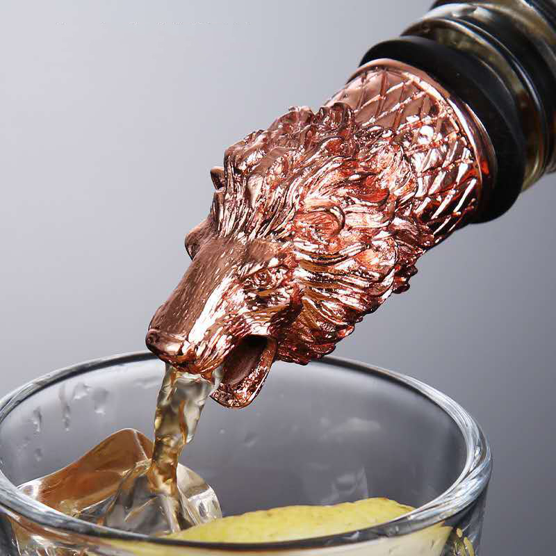 Bouchon de bouteille de vin en alliage de Zinc, tête de bête, bec d&#39;huile, accessoires de cuisine,: 18