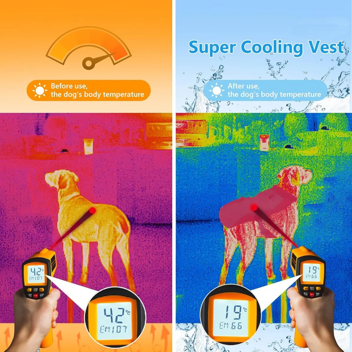 Hengittävä koiran viilennysliivi kesäksi säädettävillä hihnoilla uv-suojattu verkkokangas lemmikkien lämpöhalvauksen ehkäisyyn