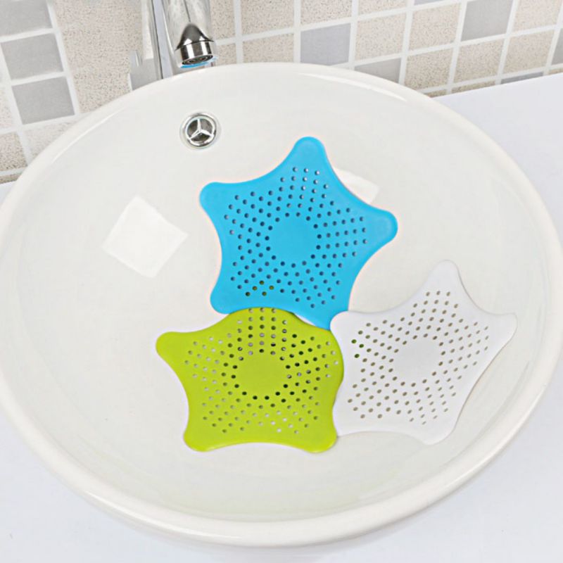 Kitchen Sink Strainer Silicone Drain Stopper Star Shaped Drain Cover Shower Drain Covers Kitchen Sink Accessories Gadgets &