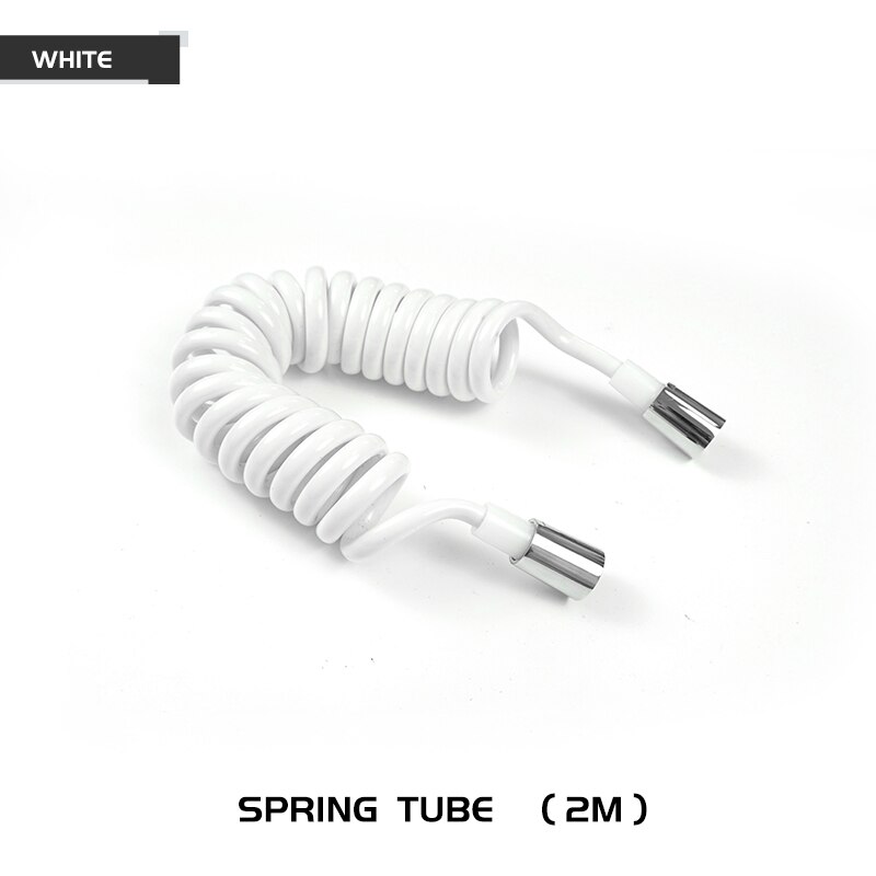 2m/3m Spring Flexible Shower Hose for Water Plumbing Toilet Bidet Sprayer Telephone Line Plumbing Hose G1/2 Bathroom Replacement: WHITE