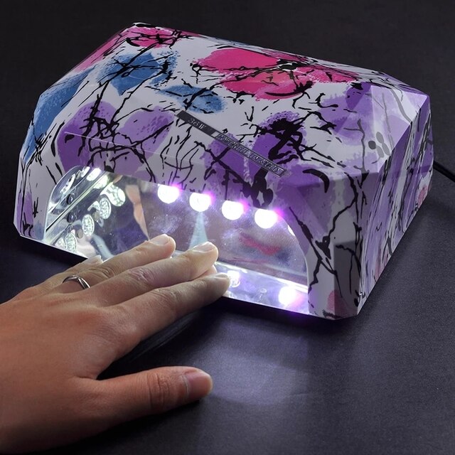 Lampe UV 36W CCFL avec capteur automatique, sèche-ongles en forme de diamant, lampe LED pour le séchage du vernis Gel UV, outils d&#39;art des ongles: F