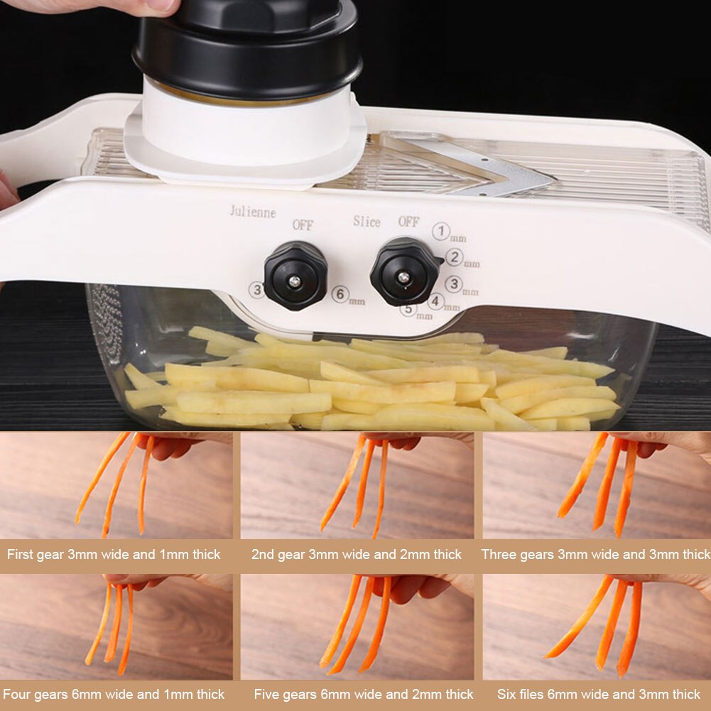 Vegetable Chopper Mandoline Kitchen Tool Thickness Adjustable Potato Peeler Cheese Restaurant Carrot Grater Manual Fruit Slicer