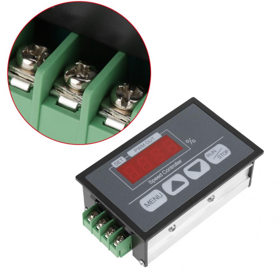 Motor Controller 6-60V Digital Display Percentage Tachometer DC Motor Slow Start and Stop Speed Controller