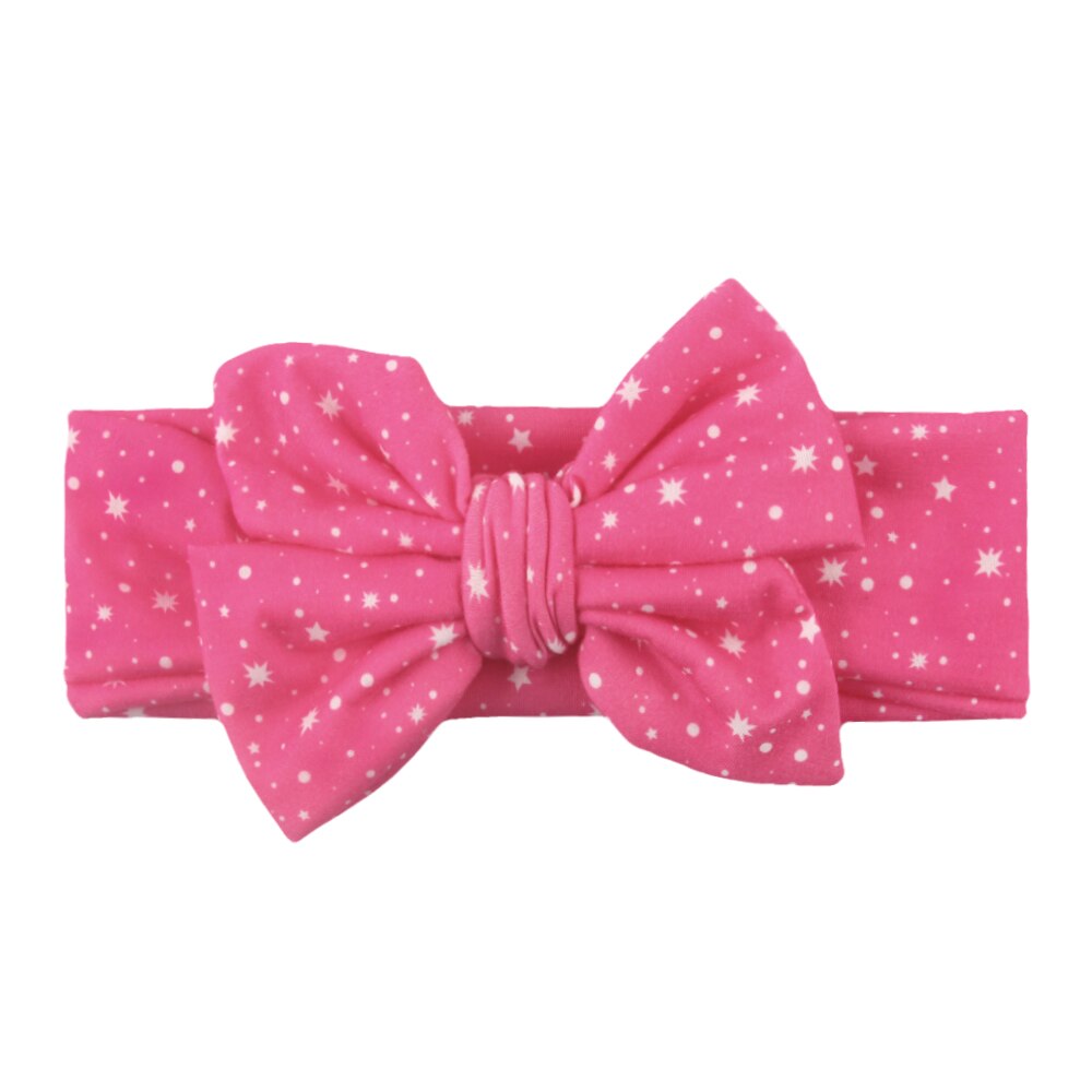 Baby Toddler Girls Kids Bunny Rabbit Bow Knot Turban Headband Hair Band Headwrap: Rose Red