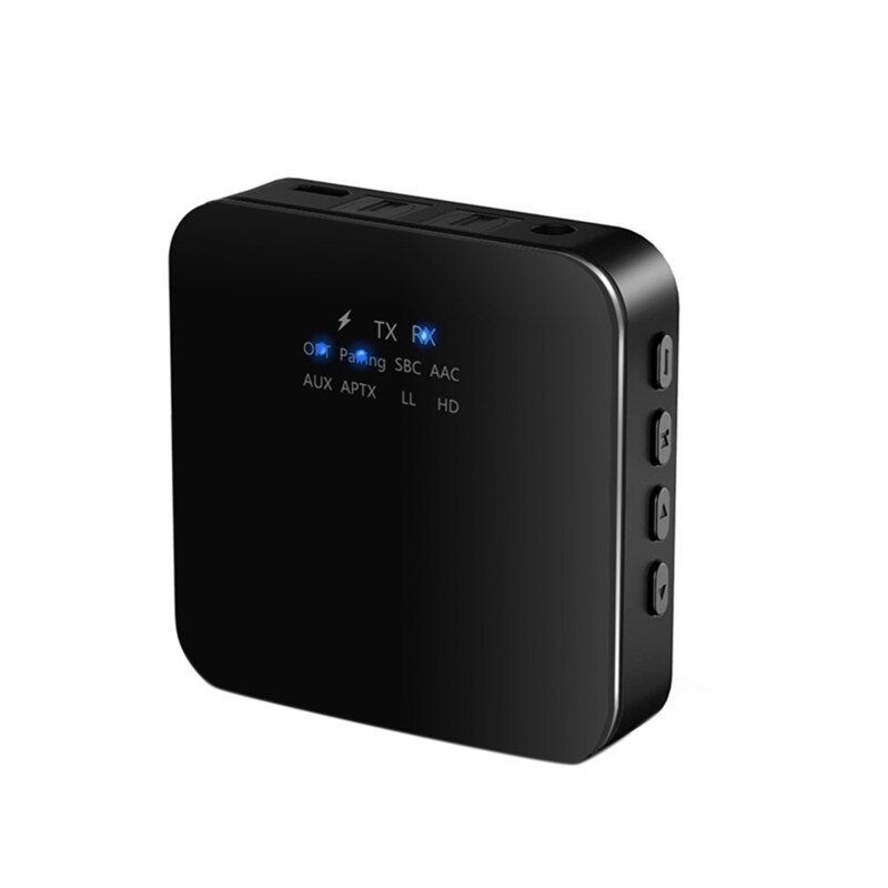 ABHU Bluetooth 5.0 Audio Transmitter Receiver - Wireless Music Adapter with APTX LL HD, RCA/SPDIF/3.5mm Aux