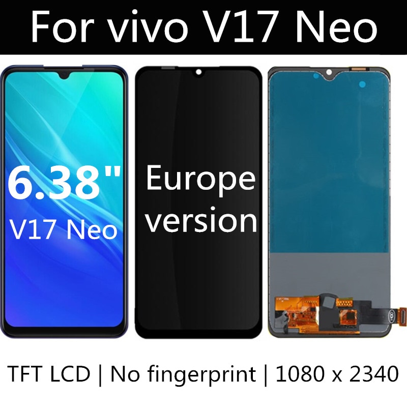 6.38 "Tft Lcd Voor Vivo V17 Neo Lcd Touch Screen Vergadering Vervanging Accessoire