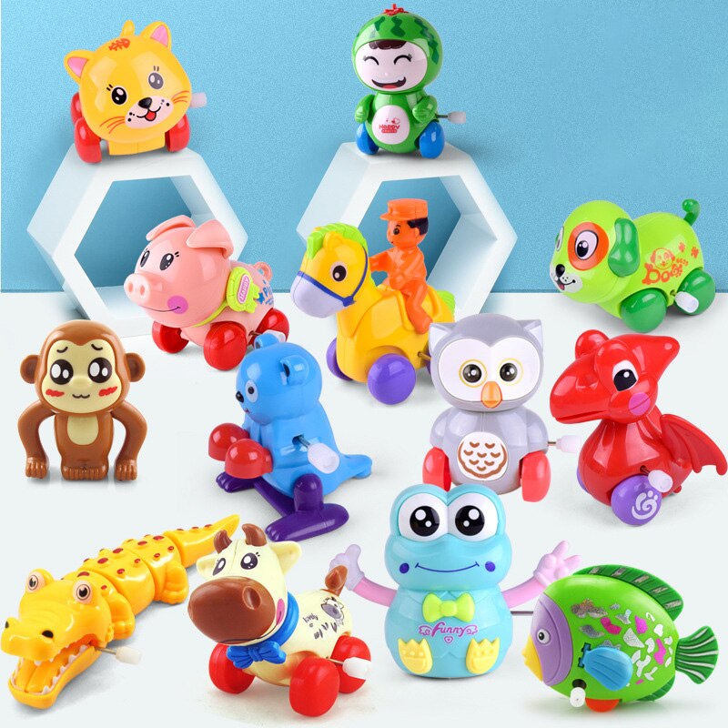 Schattige kinderen Wind-up Speelgoed Cartoon Dieren Koe Educatief Speelgoed voor Clockwork Speelgoed voor Baby
