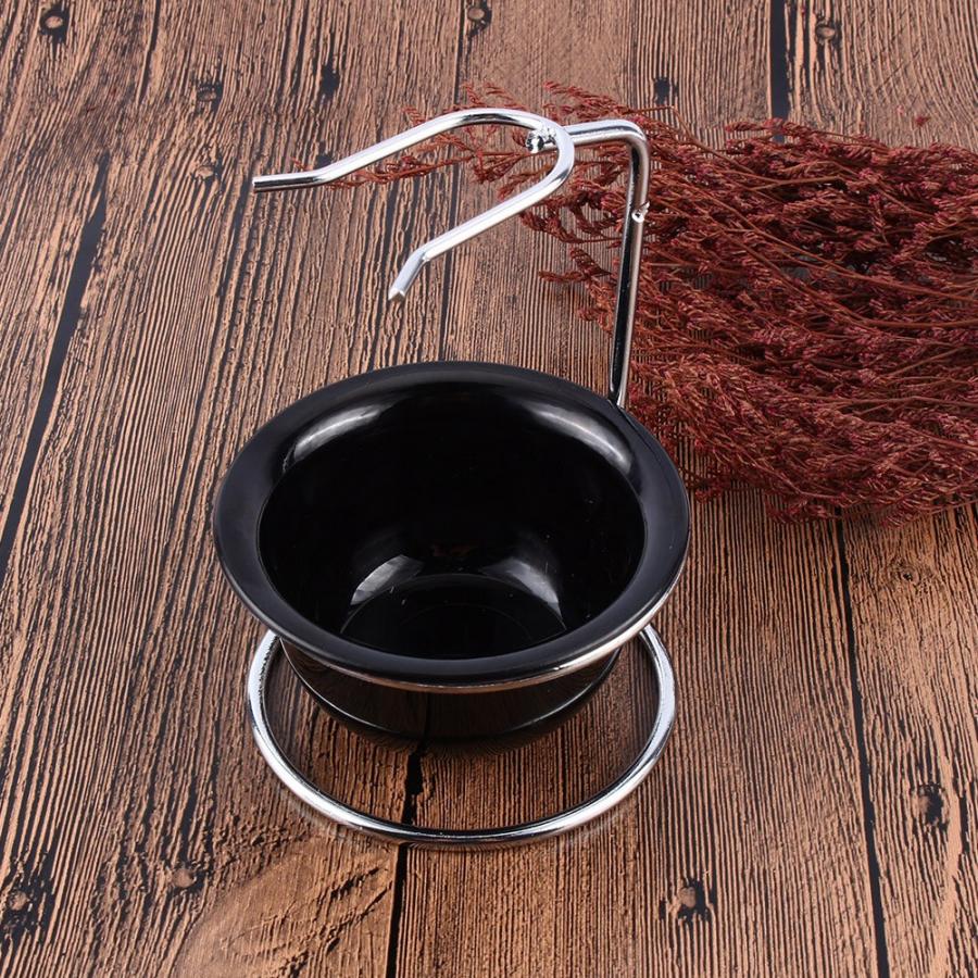 Rustfrit stål barberbørsteholder barbermaskineholder og sorte barberskål køkkenudstyrsdele