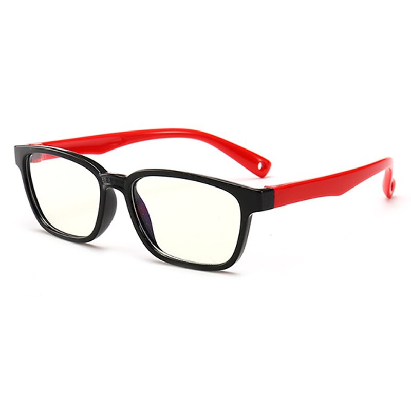 Kinderen Optische Glazen Flexibele Buigbare Een Stuk Veilig Brillen Meisjes Jongens Vlakte Spiegel Anti-Blauw Licht Siliconen Bril