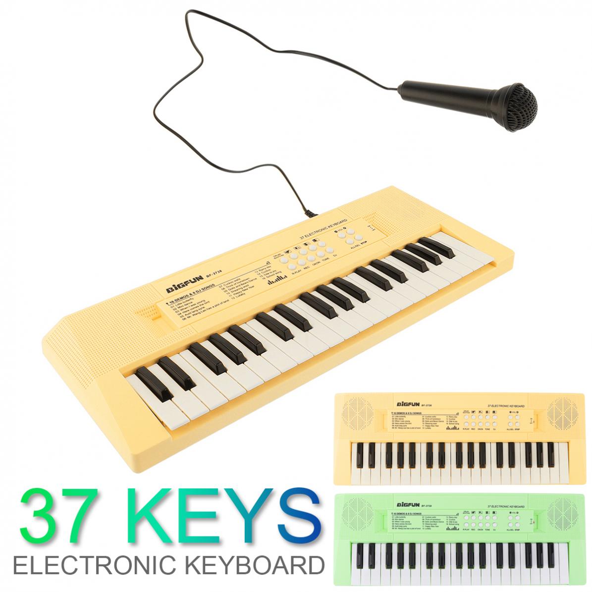 37 Keys ABS Electronic Keyboard Piano Digital Music Key Board with Microphone Children Musical Enlightenment