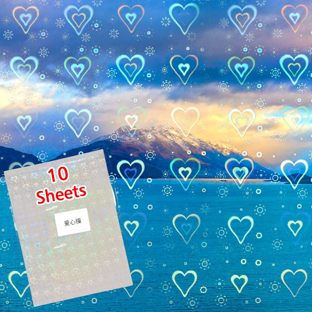 100 Sheets Self Transparent Foil Adhesive Tape Broken Glass Cold Laminating Film On Paper Plastic DIY Package Color Card Photo